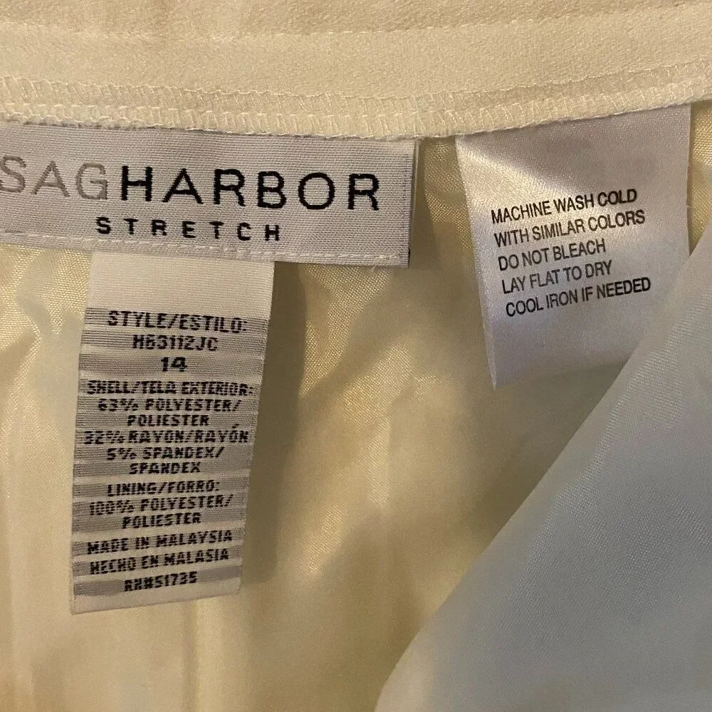 Sag Harbor Stretch Lined Slacks Women Size 14